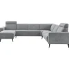 Hoekbank rechts Puento gerecycled polyether HR-zitting grijs