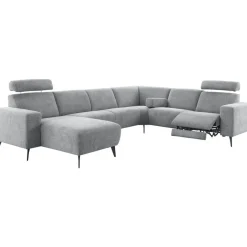 Hoekbank rechts Puento gerecycled polyether HR-zitting grijs