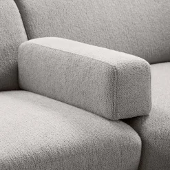 Hoekbank Temiso pocketveren grijs verstelbare zitdiepte L