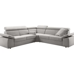 Hoekbank Temiso pocketveren grijs verstelbare zitdiepte L