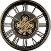 Klok Nimar metaal rond 60cm zwart open dessin 44