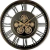 Klok Nimar metaal rond 80cm zwart open dessin 45