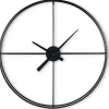 Klok Nimar metaal rond 80cm zwart strak dessin 61
