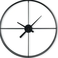 Klok Nimar metaal rond 80cm zwart strak dessin 61