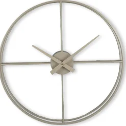 Klok Nimar metaal rond 60cm taupe strak dessin 60