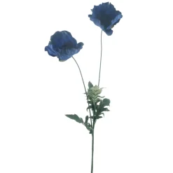 Kunstbloem Varenzo klaproos blauw