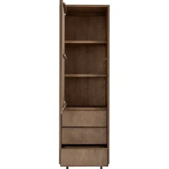 Opbergkast Calvo 202x060x040 cm bruin 3 lades