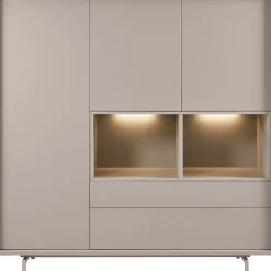 Opbergkast Famosa grijs 150x150x45 cm