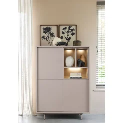 Opbergkast Famosa grijs 136x102x45 cm