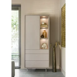 Opbergkast Famosa grijs 187x83x45 cm