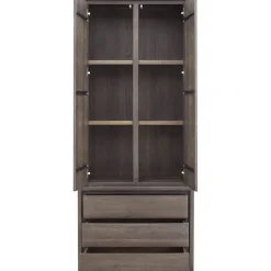 Opbergkast Lavio (86 cm) eiken grafiet