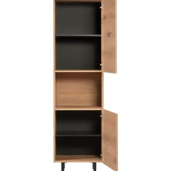 Opbergkast Paranno 197x055x42 cm bruin 2 deurs