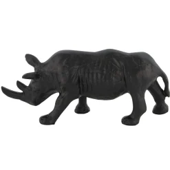 Ornament Trissino neushoorn zwart