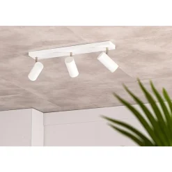 Plafondspot Mirare wit metaal 3-spots