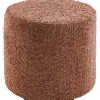 Poef Roby 40 cm bruin rond