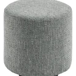 Poef Roby 40 cm donkergrijs rond