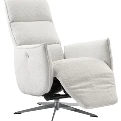 Relaxfauteuil Moio verstelbare rug en voetensteun M lichtgrijs