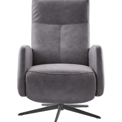 Relaxfauteuil Perfini elektrisch verstelbare rug en voetensteun antraciet