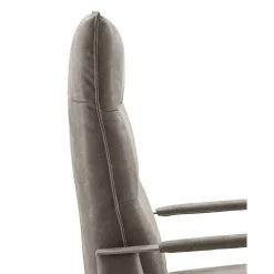 Relaxfauteuil Seduto elektrisch microleder donkergrijs