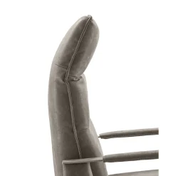 Relaxfauteuil Seduto elektrisch microleder donkergrijs