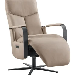 Relaxfauteuil Seduto elektrisch leder beige