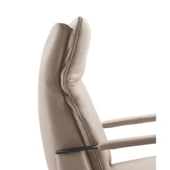 Relaxfauteuil Seduto elektrisch leder beige