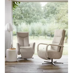 Relaxfauteuil Seduto microvezel beige