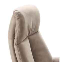 Relaxfauteuil Serio beige donker hout premium comfort