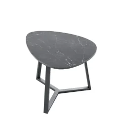 Salontafel Lineto 47x61 cm organisch zwart keramiek