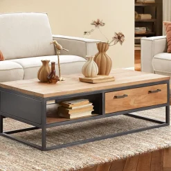 Salontafel Mesola 65x130 cm rond mango natural