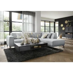 Salontafel Nero 67x135 cm rond noir