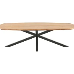 Salontafel Romaro teakhout 140x70 cm Deens ovaal mix rough