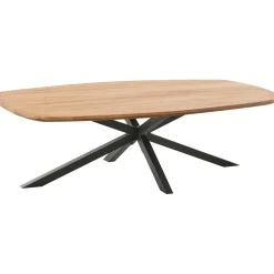 Salontafel Romaro teakhout 140x70 cm Deens ovaal mix rough