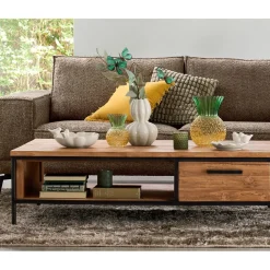 Salontafel Romaro teakhout 135x67 cm rechthoekig mix rough