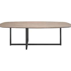 Salontafel Tavolo eikenhout 70x140 cm Deens ovaal grijs