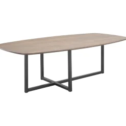 Salontafel Tavolo eikenhout 70x140 cm Deens ovaal grijs