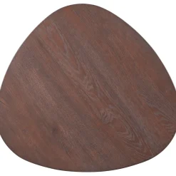 Salontafel Tavolo eikenhout 70x70 cm organisch donkerbruin