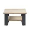 Salontafel Verato eikenhout 70x70 cm vierkant naturel grey