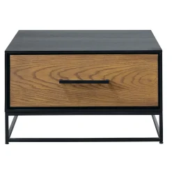 Salontafel Vinito (B65xL65) eiken fineer zwart/naturel