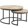 Salontafelset Lunata 55 en 75 cm rond barley