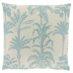 Sierkussen Canosa blauw met palmboom print