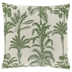 Sierkussen Canosa lichtgroen met palmboom print
