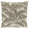 Sierkussen Canosa taupe met palmboomtakken