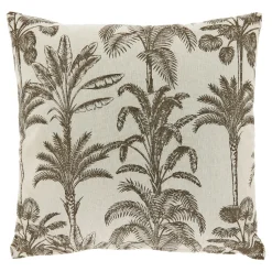 Sierkussen Canosa taupe met palmboom print