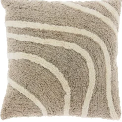 Sierkussen Foglia 45x45cm dessin 10 taupe