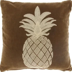 Sierkussen Gorduno ananas 45x45cm bruin