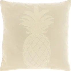 Sierkussen Gorduno ananas 45x45cm wit