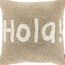 Sierkussen Isarco 45x45cm hola lichtgrijs