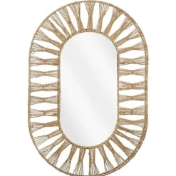 Spiegel Capolago ovaal 86x58 cm L lichtbruin