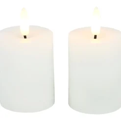 Stompkaars Benevento Led wit 5 cm rond set van 2